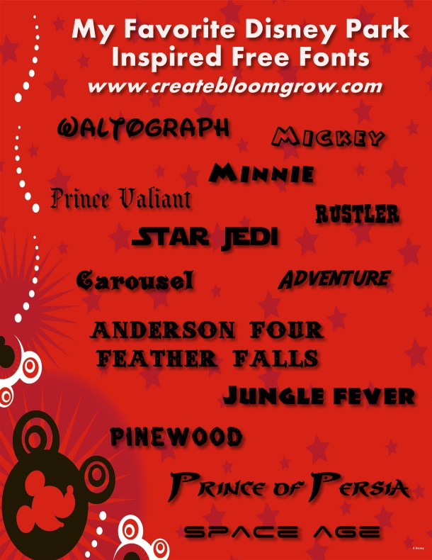 Disney Fonts